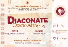 Diaconate Ordinations of Brothers Alfred Augustine Unuakhe and Stephen Mensah Teye
