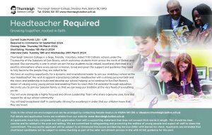 Thornleigh Salesian College are looking for a new Headteacher