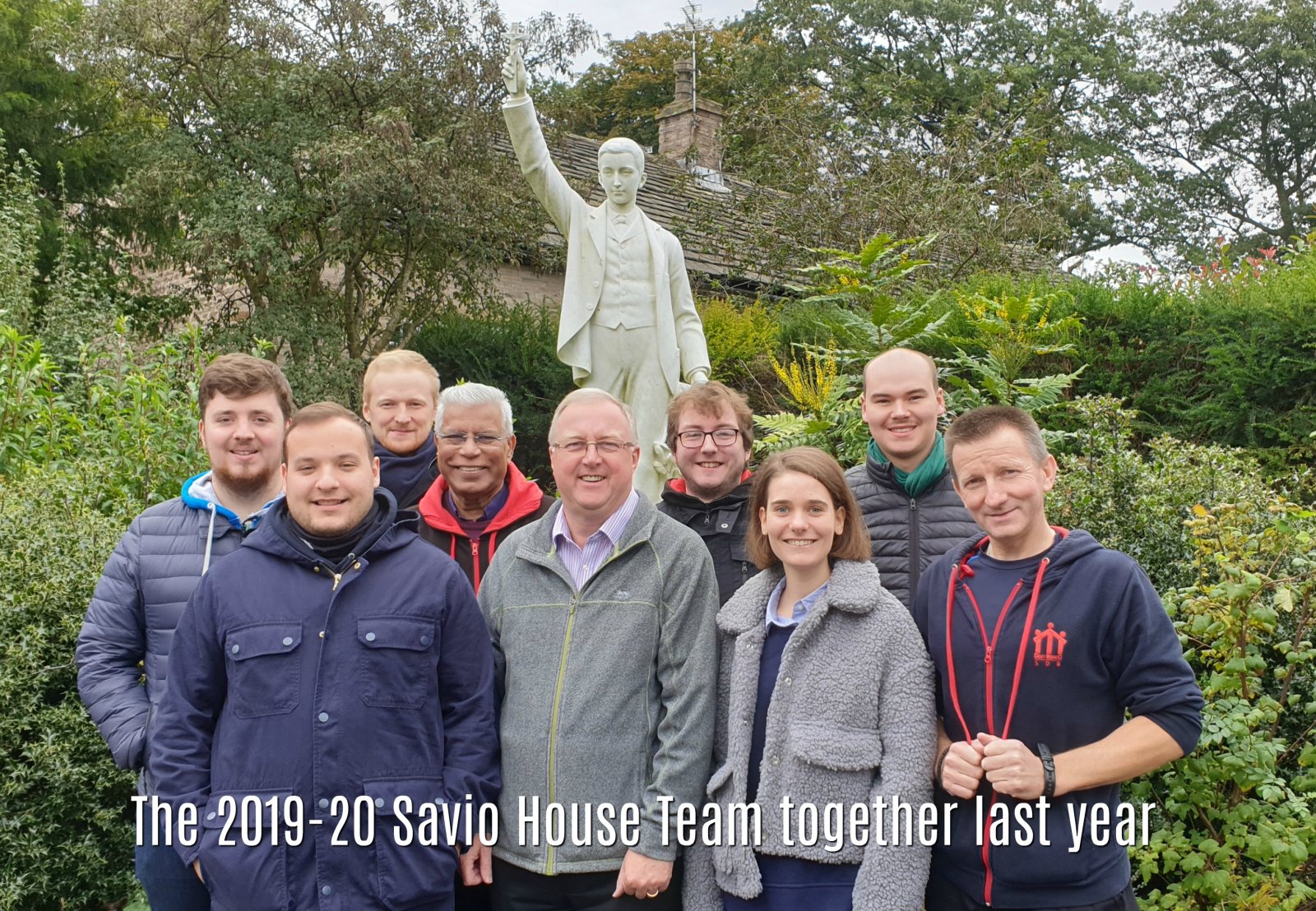 Savio House Team is "together apart" on their patron's feast day 
