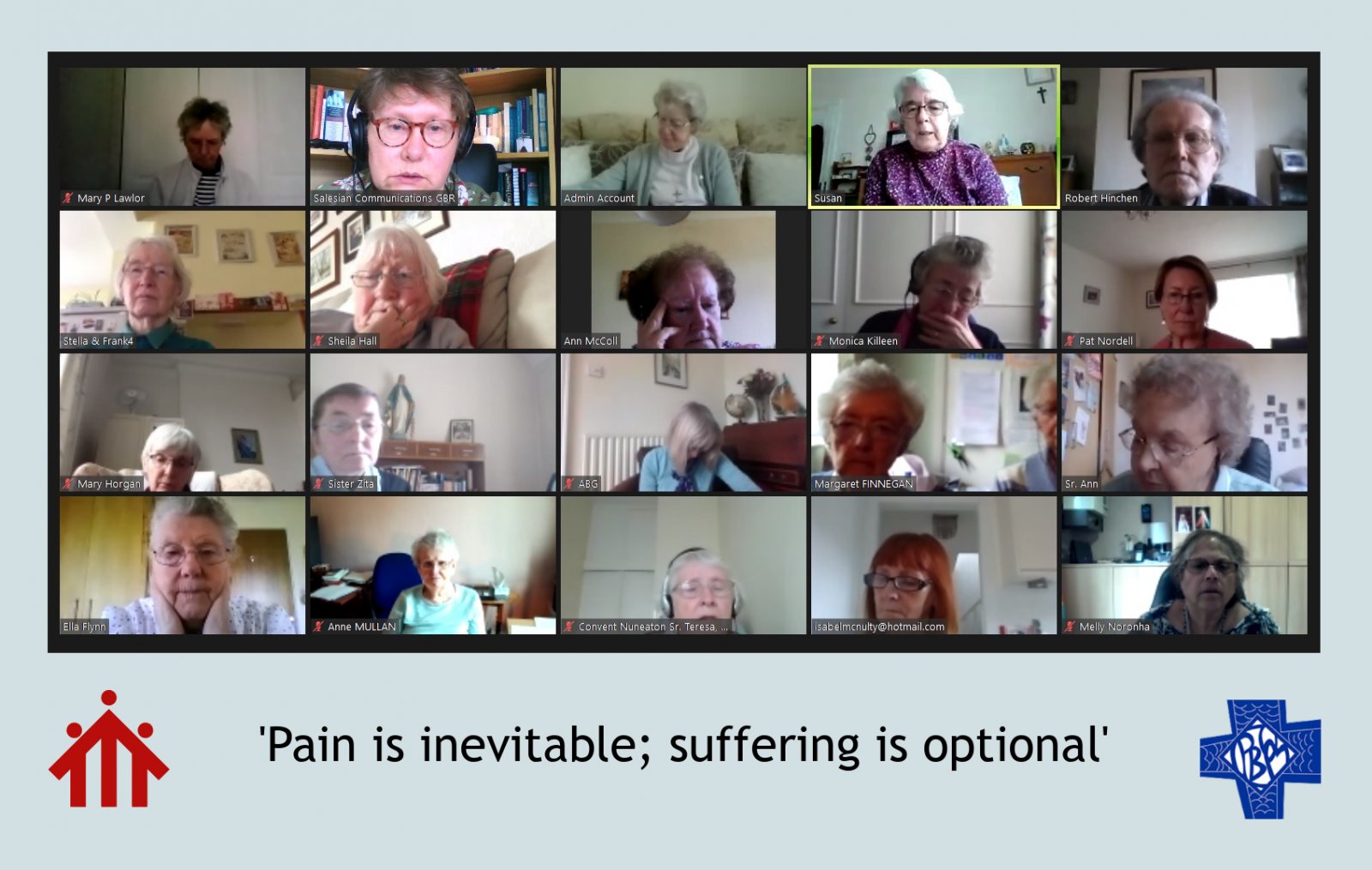Online retreat explored how we face pain and suffering