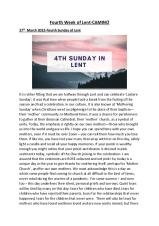 A Camino Through Lent - Week 4