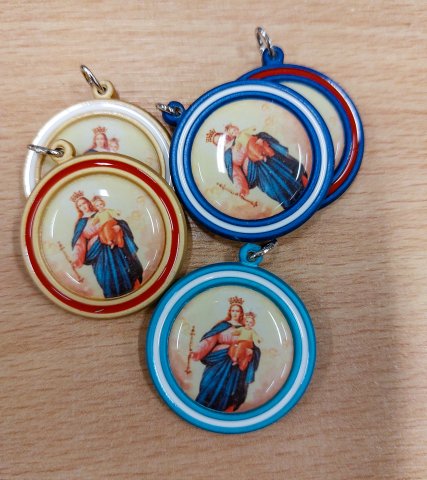 Mary Help of Christians Colour Medallion